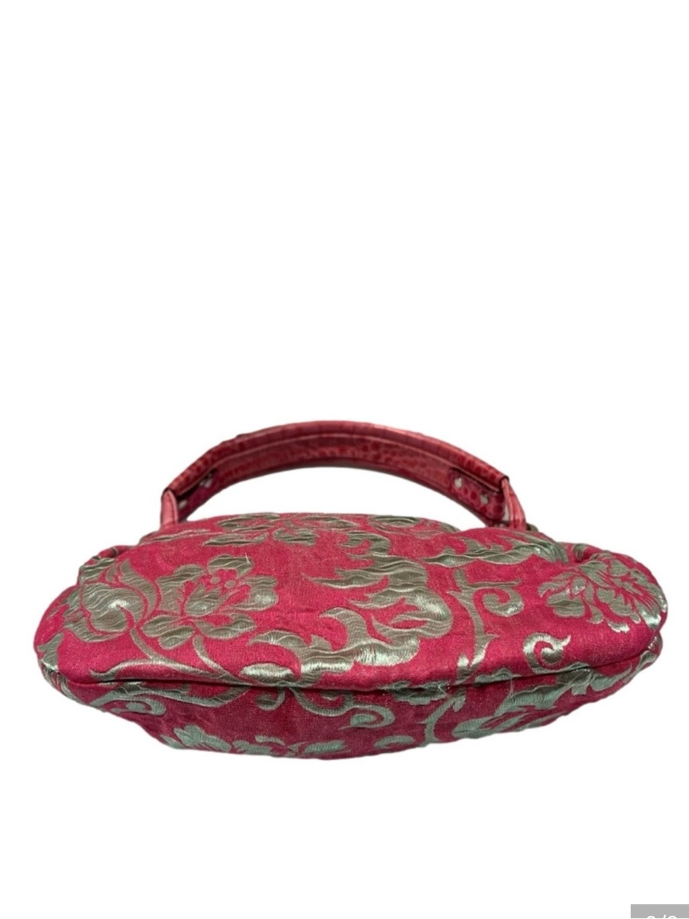 Vintage 2007 Kate Spade  Hobo Bag Pink & Silver Brocade Marina - Picture 5 of 13